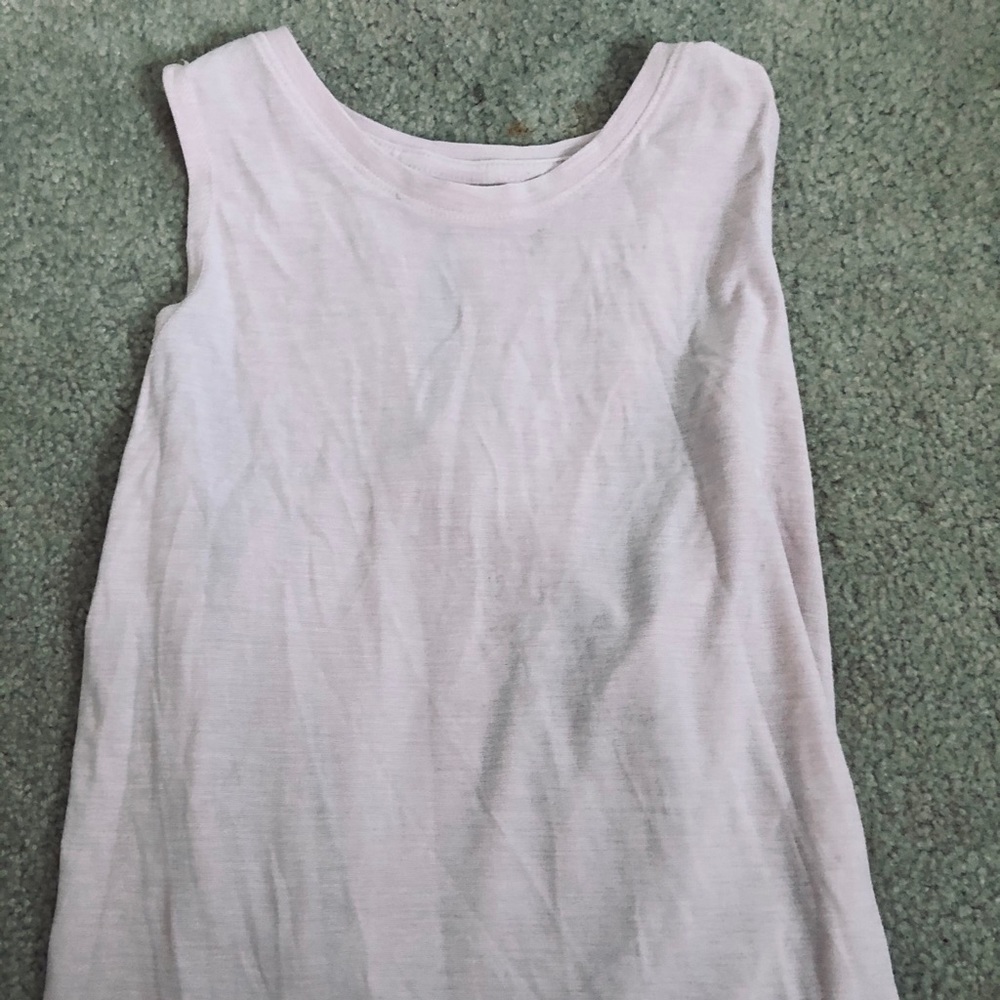 Pink tie tank top